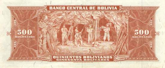 500 Bolivianos L.20.12.1945